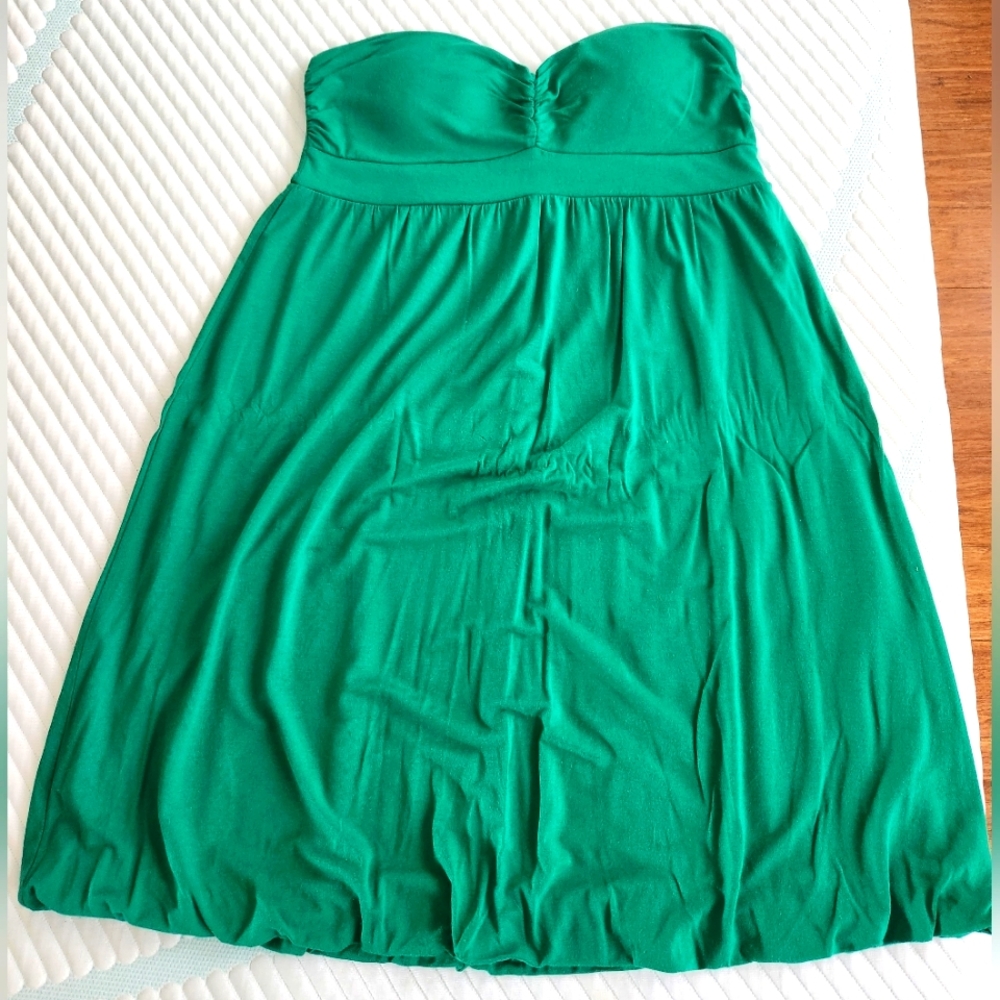 Forever 21, Green Dress, Strapless, size Large